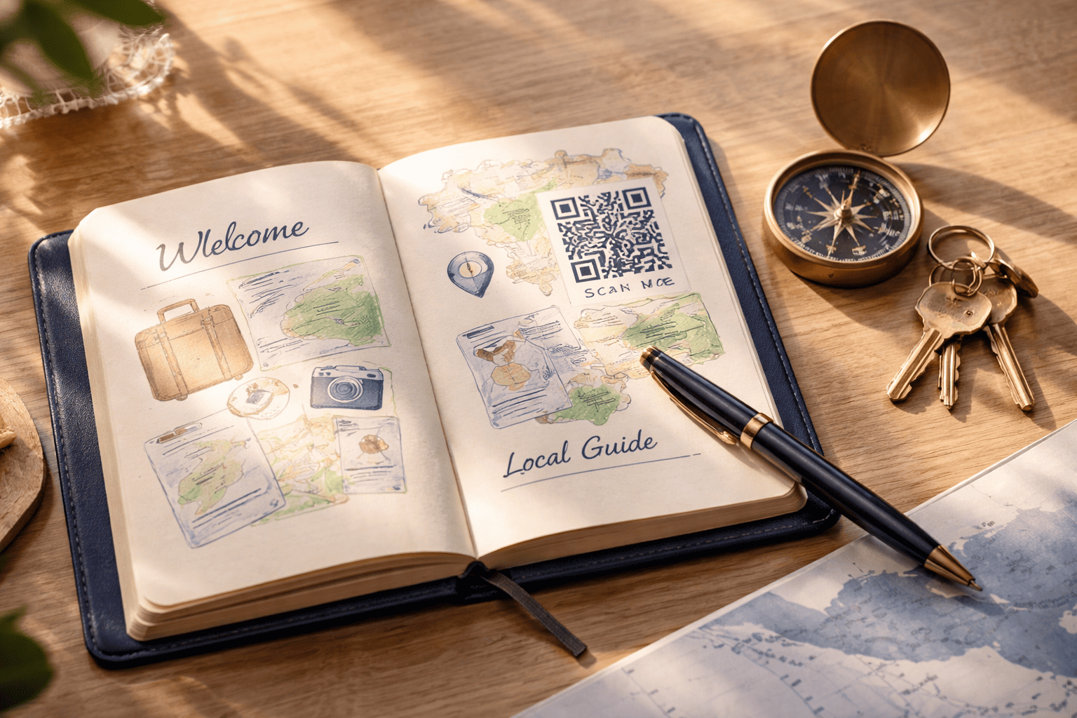 Livret d'accueil digital sur tablette dans un logement